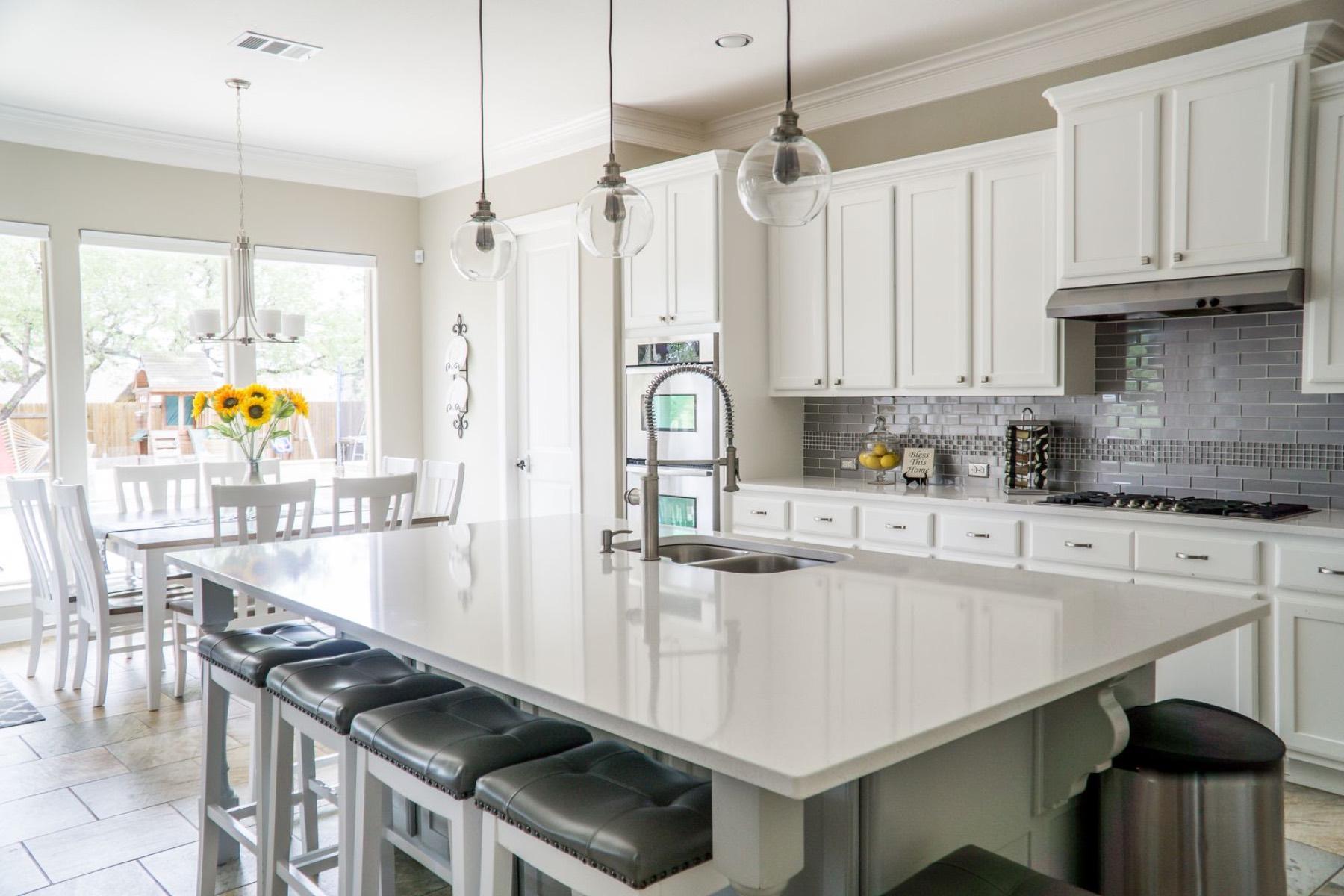 Spotless bright kitchen after deep cleaning